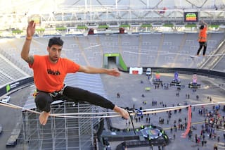 Equilibrio en altura: el highline tiene su torneo nacional y se profesionaliza