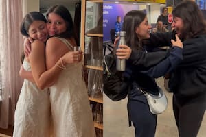 Luego que Rachel contara su historia en TikTok, una joven le mandó un mensaje con la frase: "Creo que eres mi hermana"
