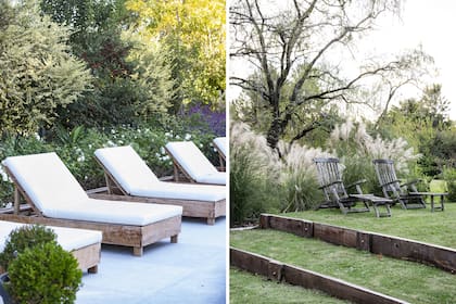 Lugares para estar: el jardín se remodeló entero con el propósito de invitar al descanso, el relax y el disfrute de las vistas hacia el campo de golf.