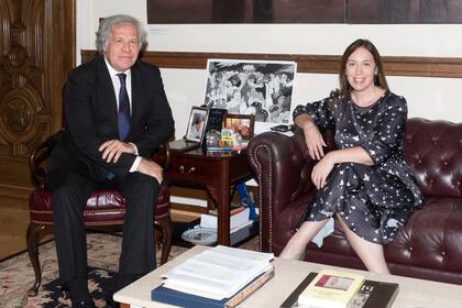 Luis Almagro junto a María Eugenia Vidal