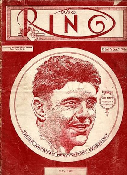 Luis Ángel Firpo, en la tapa de The Ring.