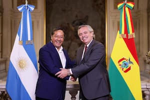Luis Arce y Alberto Fernández, en la Casa Rosada