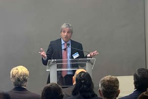 Luis Caputo, durante su participación en el Argentina Week 2026, en Bank of America.