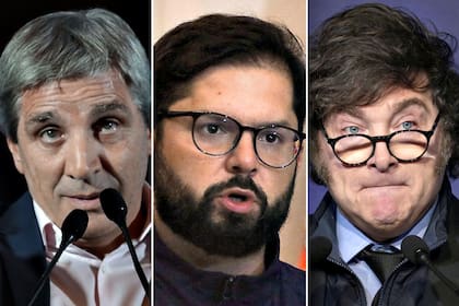 Luis Caputo, Gabriel Boric y Javier Milei