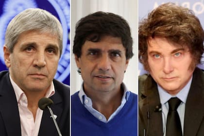 Luis Caputo, Hernán Lacunza y Javier Milei