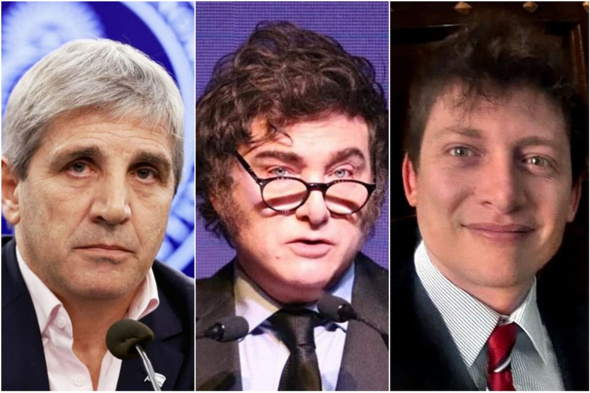 Luis Caputo, Javier Milei, Santiago Caputo