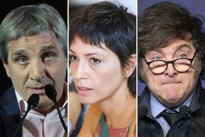 Luis Caputo, Mayra Mendoza, Javier Milei