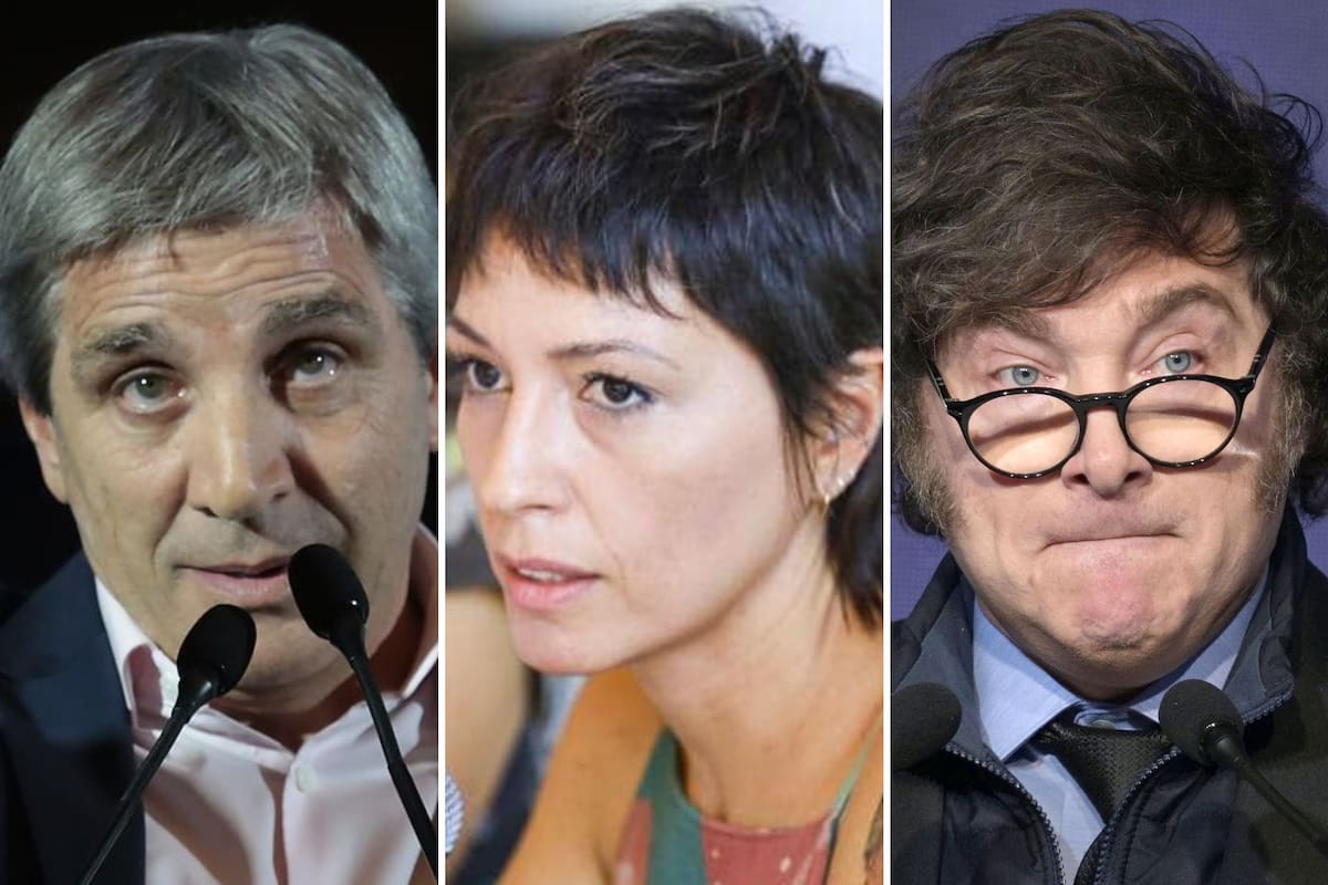 Luis Caputo, Mayra Mendoza y Javier Milei