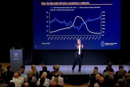 Luis Caputo presentó datos para defender el plan económico libertario este miércoles