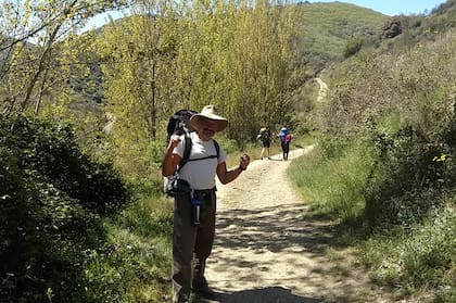 Luis, durante su peregrinación en el Camino de Santiago de Compostela.