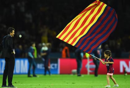 Luis Enrique festejando con su hija en 2015 (Foto: @JoeyFCB_)