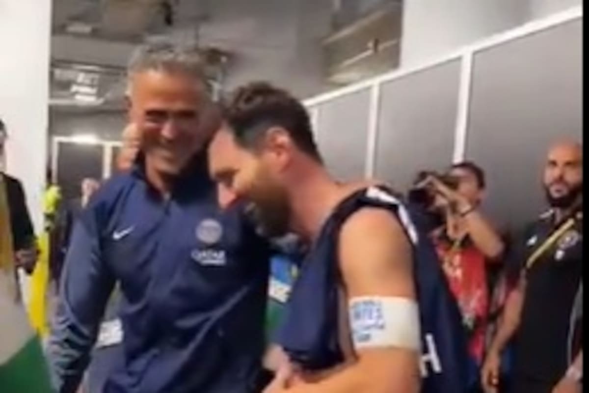 Luis Enrique y Lionel Messi se saludaron en la zona de vestuarios, luego del partido entre Inter Miami y PSG, por el Mundial de Clubes