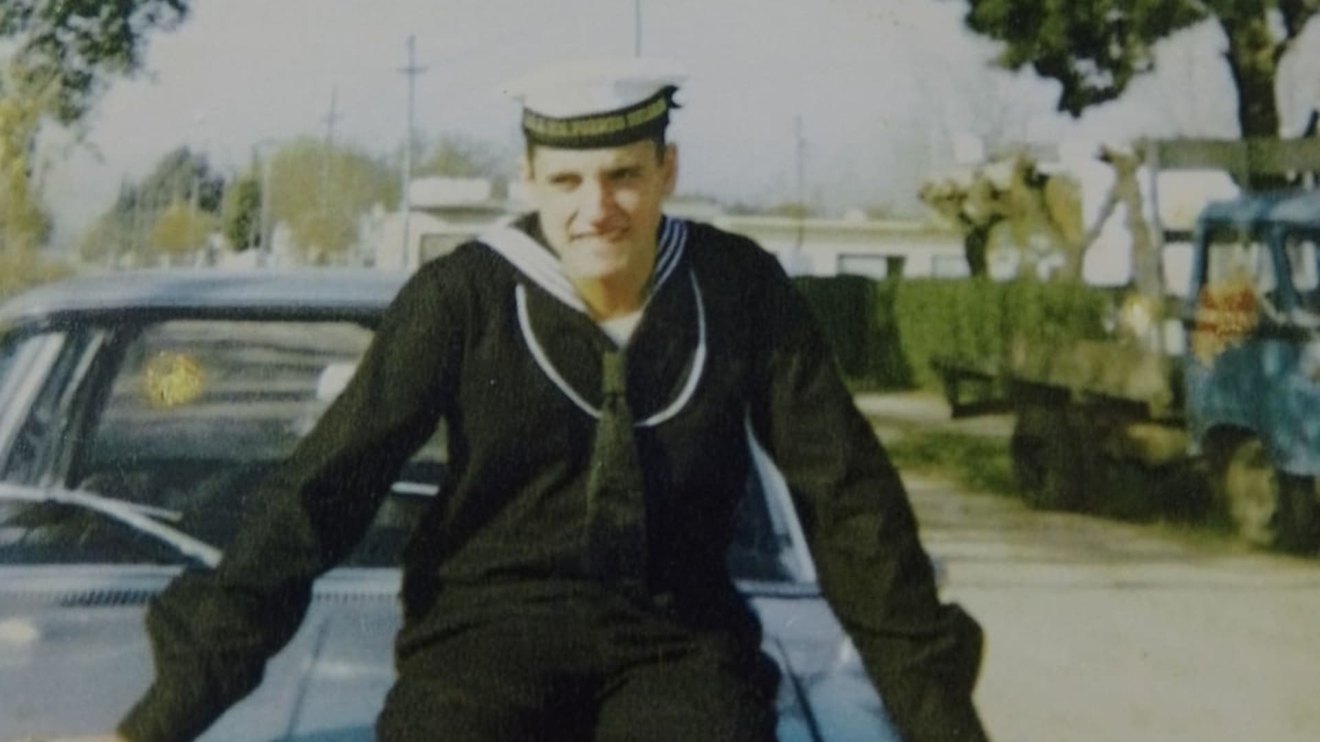 Luis Ferraro, a sus 18 años, cuando acababa de ingresar en la Armada para hacer su servicio militar obligatorio