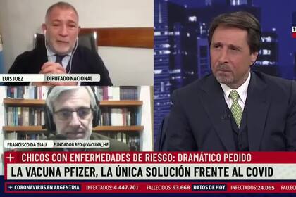 Luis Juez lloró al aire en el programa de Feinmann