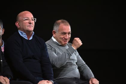 Luis Juez y Marcos Carasso, en el cierre de la campaña en el espacio Quality