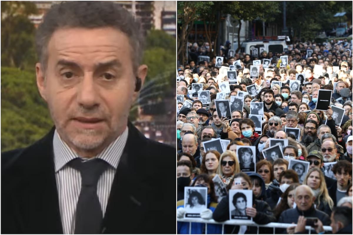 Luis Majul apuntó contra el Gobierno por la ausencia de funcionarios en el acto de la AMIA (Foto: Captura de video/Gerardo Viercovich - LA NACION)