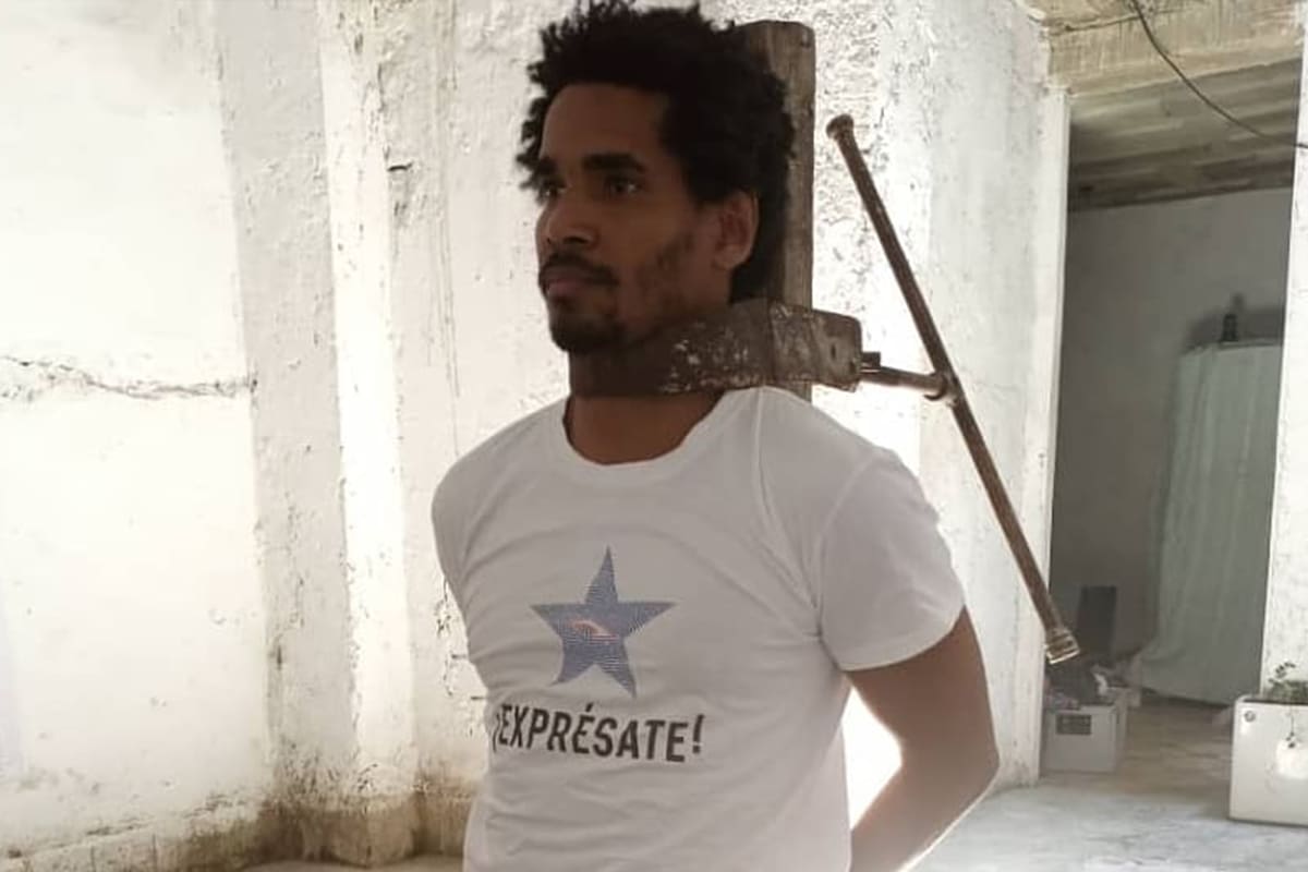 Luis Manuel Otero Alcántara, jefe del grupo San Isidro que denuncia la censura del Estado cubano sobre la libre expresión, fue internado tras una semana sin alimentarse