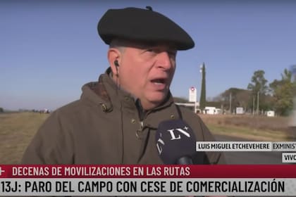 Luis Miguel Etchevehere, exministro de Agroindustria, participa del paro del campo