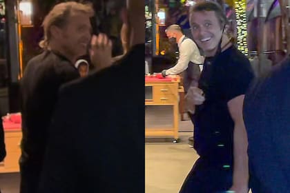 Luis Miguel se bajó por un momento el barbijo para saludar y sonreír a los fotógrafos
