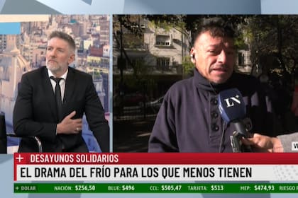 Luis Novaresio charló con Hugo Damián Álvarez, un hombre de 58 años que vive en situación de calle