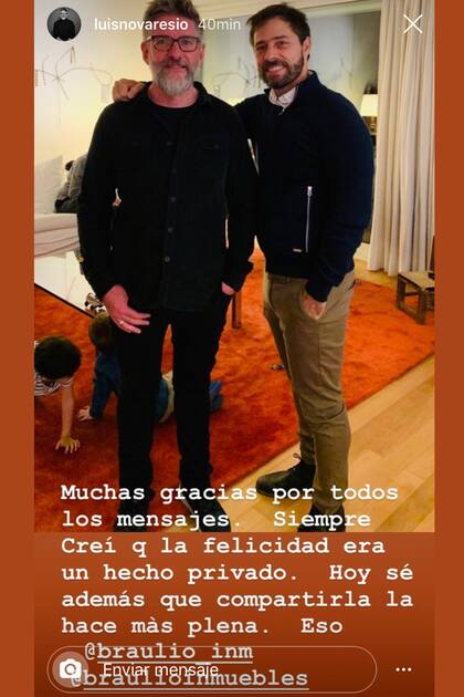 Luis Novaresio y su novio empresario