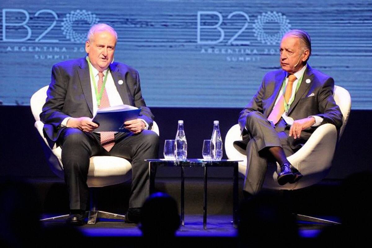 Luis Pagani (Arcor) y Daniel Funes de Rioja (Copal) en el foro