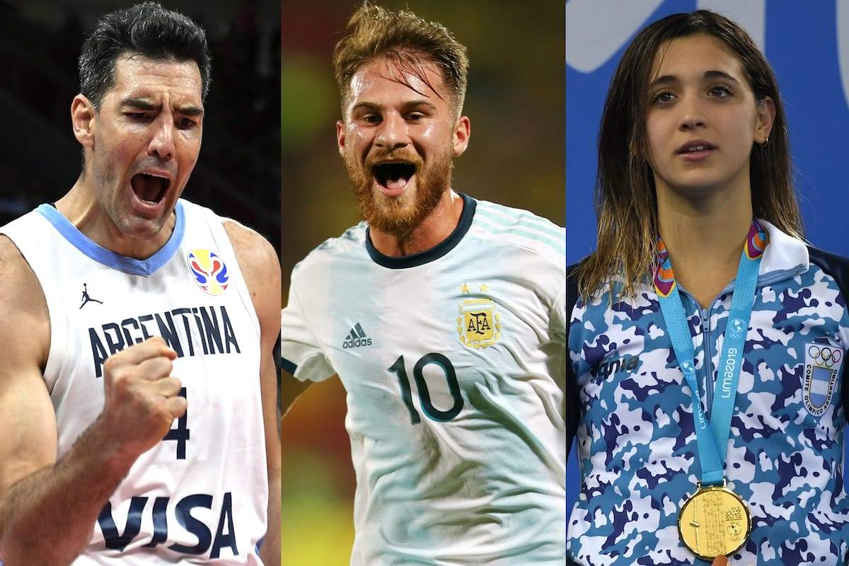 Luis Scola (básquetbol), Alexis Mac Allister (fútbol) y Delfina Pignatiello (natación), tres de las esperanzas argentinas en Tokio