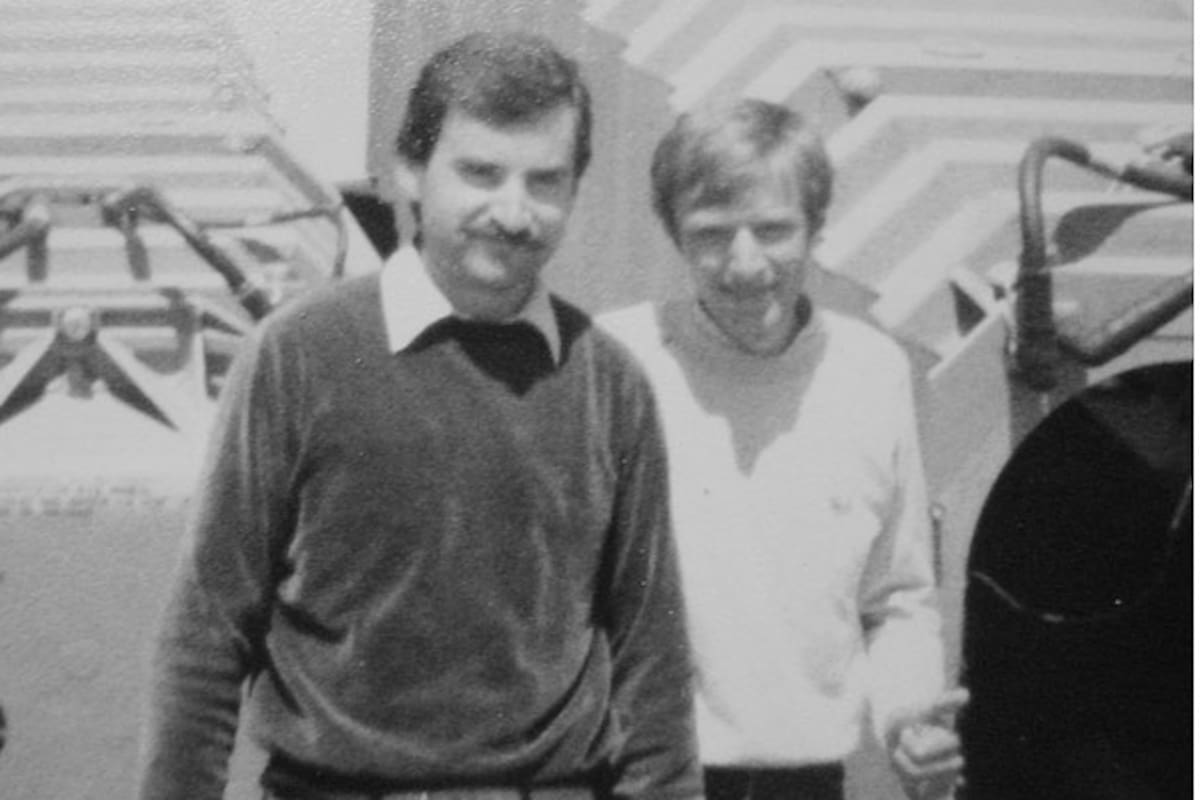 Luis Torelli (izquierda) y Antonio Shugt, en 1982