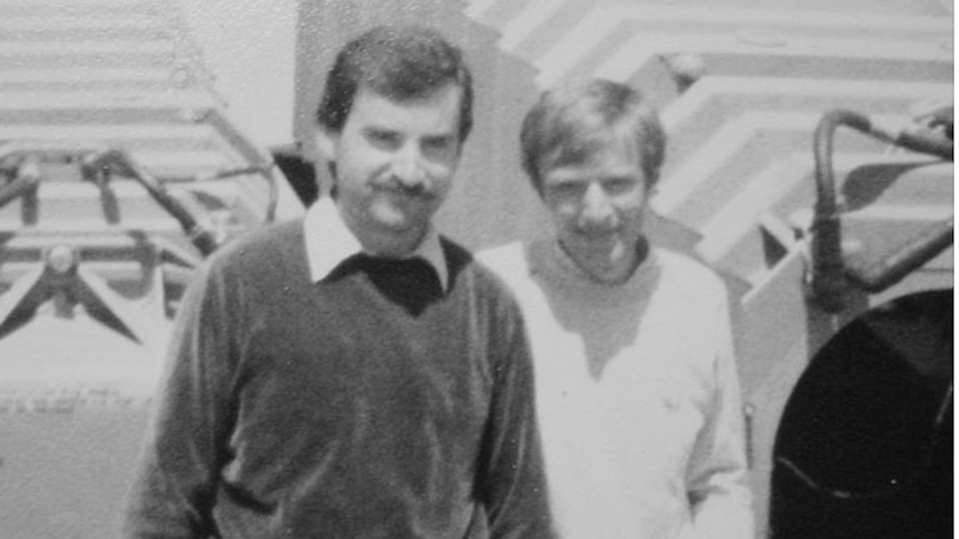 Luis Torelli (izquierda) y Antonio Shugt, en 1982