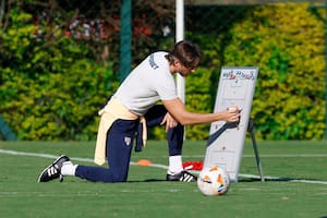 Luis Zubeldía, en su primer día de acción en el club paulista