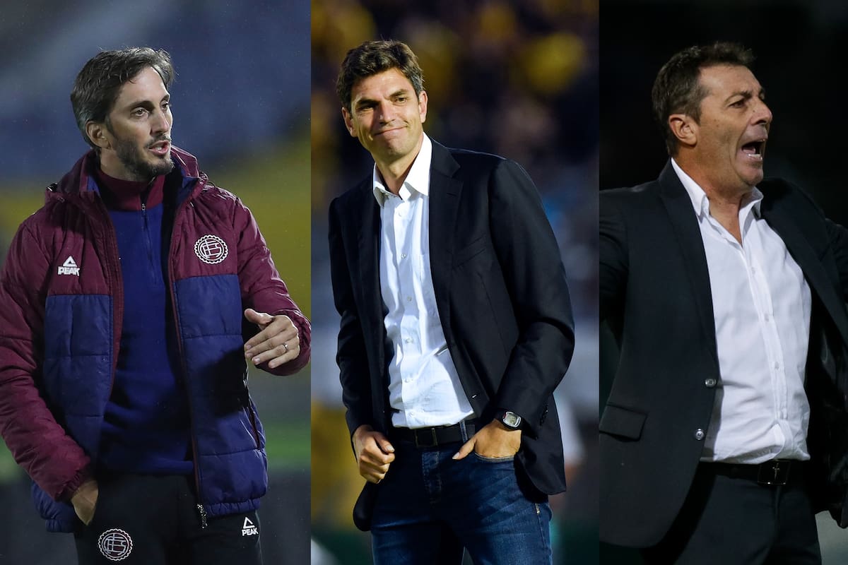 Luis Zubeldía (Lanús), Mauricio Pellegrino (Vélez) y Frank Kudelka (Newells).