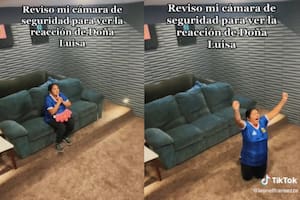 Luisa celebró con euforia el triunfo de la selección comandada por Lionel Scaloni