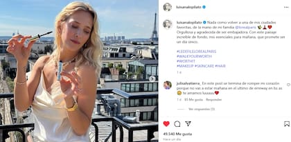 Luisana Lopilato desde París, la ciudad que ama