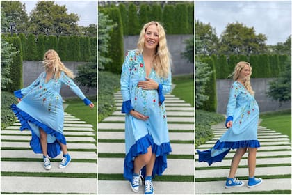 Luisana Lopilato feliz en su baby shower (Foto: Instagram @luisanalopilato)
