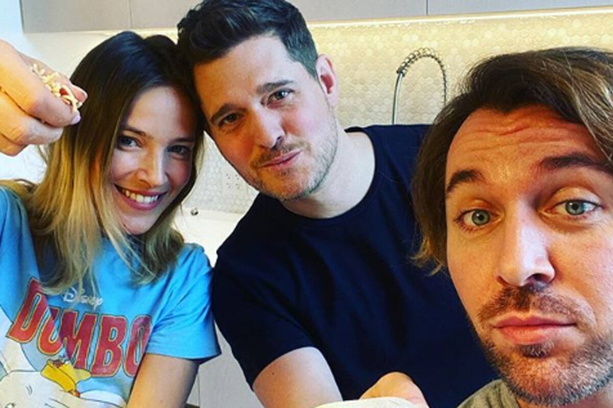 Luisana Lopilato, Michael Bublé y su amigo