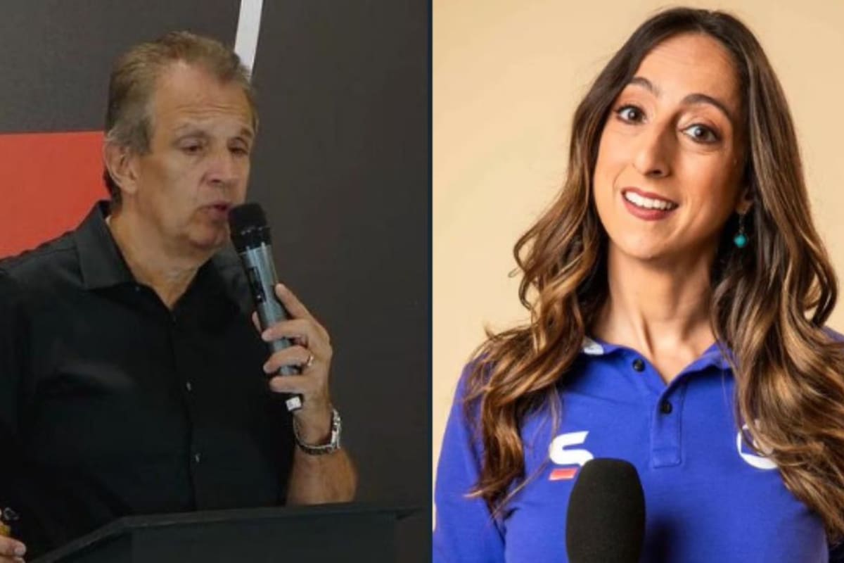 Luiz Eduardo Baptista y Renata Mendonça, los protagonistas de un hecho de ofensa del presidente de Flamengo a la periodista de O Globo