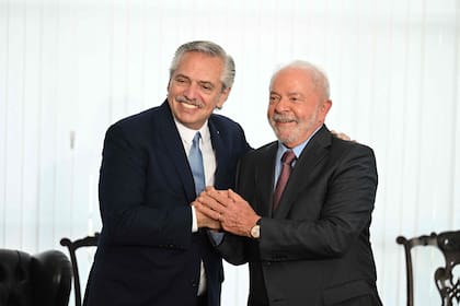 Alberto Fernández y Lula da Silva en una reunión bilateral este lunes
