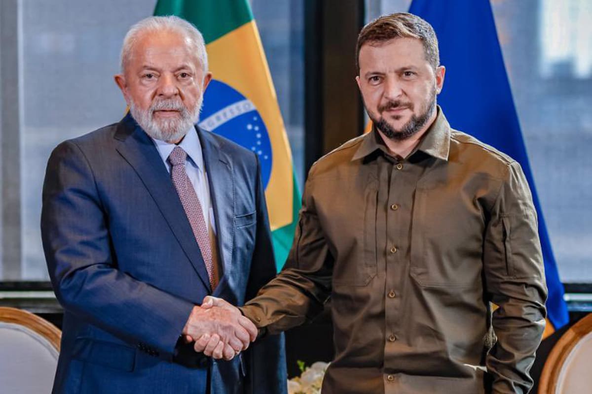 Luiz Inacio Lula da Silva y Volodimir Zelensky, en Nueva York