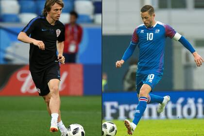 Luka Modric y Gylfi Sigurdsson, los destacados de Croacia e Islandia