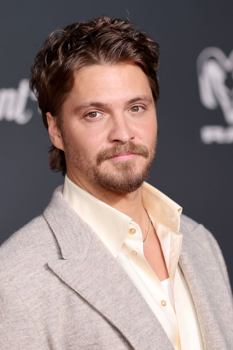 Luke Grimes, en la presentación de la serie Marshals, en Los Ángeles, realizada a fines de febrero
