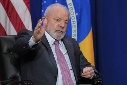 Lula da Silva, durante la reunión con Joe Biden
