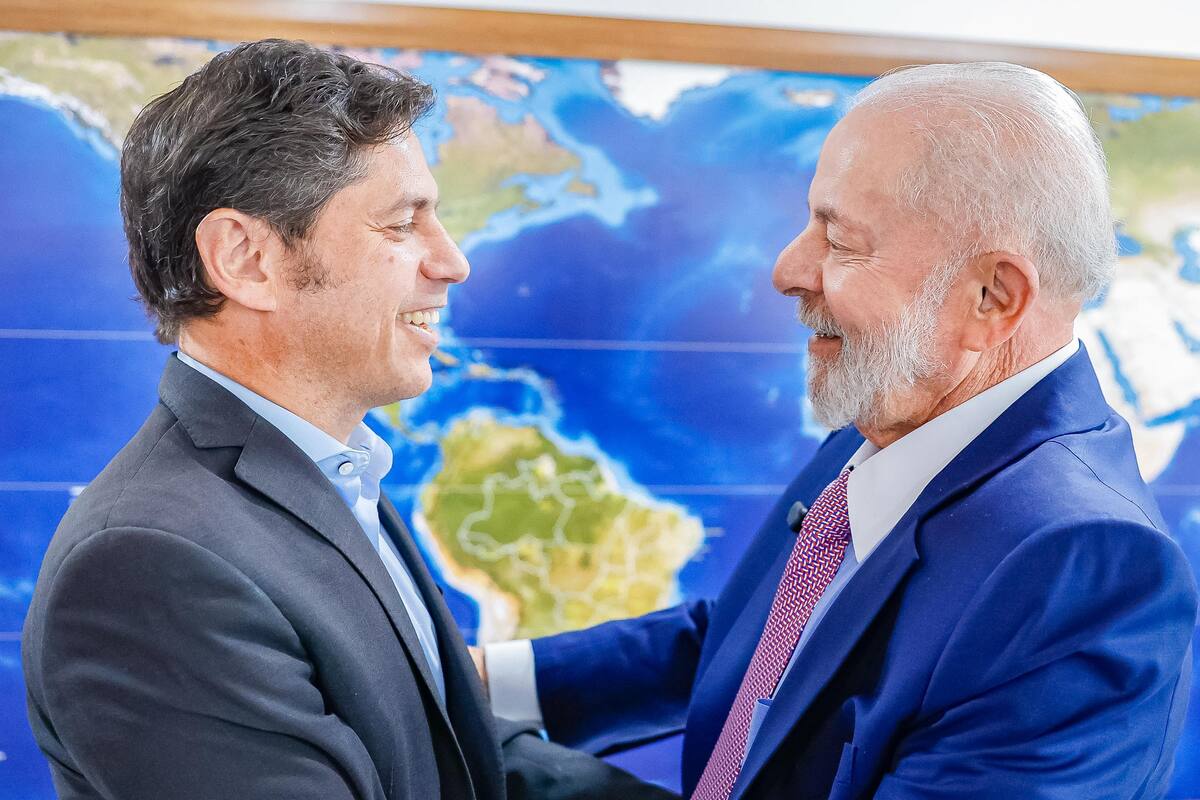 Lula da Silva junto a Axel Kicillof en el Palacio de Planalto. Foto: X (@ricardostuckert)