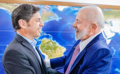 Lula da Silva junto a Axel Kicillof en el Palacio de Planalto. Foto: X (@ricardostuckert)