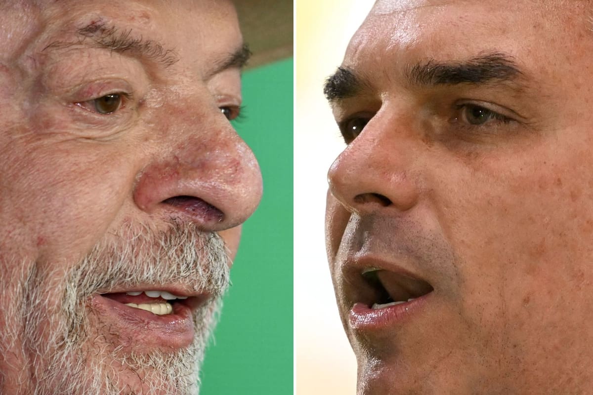 Lula da Silva y Flavio Bolsonaro