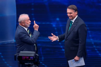 Lula y Bolsonaro, durante uno de los debate presideniales