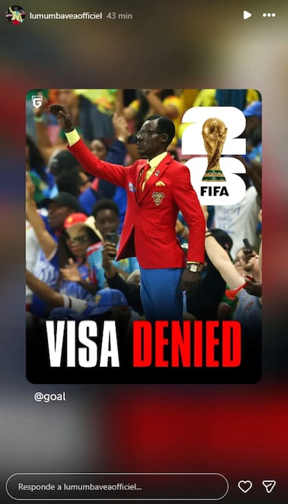 Lumumba Vea confirmó en sus redes sociales que estará ausente para el partido ante Uzbekistán