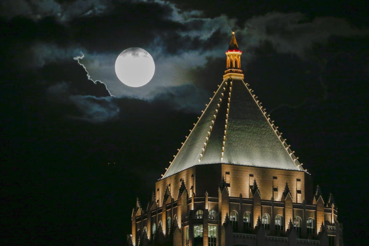 luna moon llena azul blue