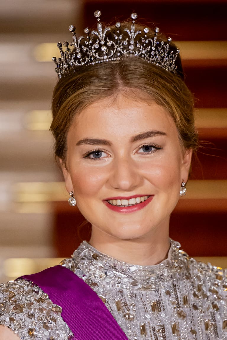 LUXEMBOURG, LUXEMBOURG - OCTOBER 3: Princess Elisabeth of Belgium after the swearing ceremony of the new Grand Duke at the gala diner at Grand Ducal Palace on October 3, 2025 in Luxembourg, Luxembourg. (Photo by Patrick van Katwijk/WireImage)