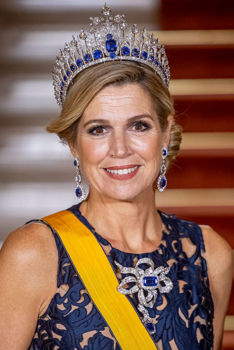 LUXEMBOURG, LUXEMBOURG - OCTOBER 3: Queen Maxima of The Netherlands after the swearing ceremony of the new Grand Duke at the gala diner at Grand Ducal Palace on October 3, 2025 in Luxembourg, Luxembourg. (Photo by Patrick van Katwijk/WireImage)