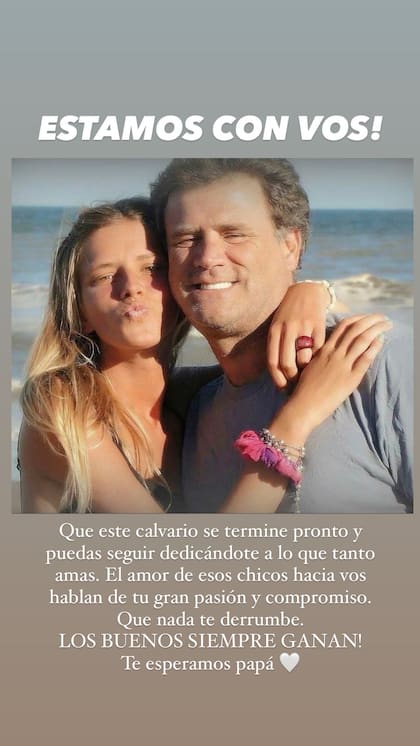 Macarena Medina compartió un mensaje de apoyo a su padre.